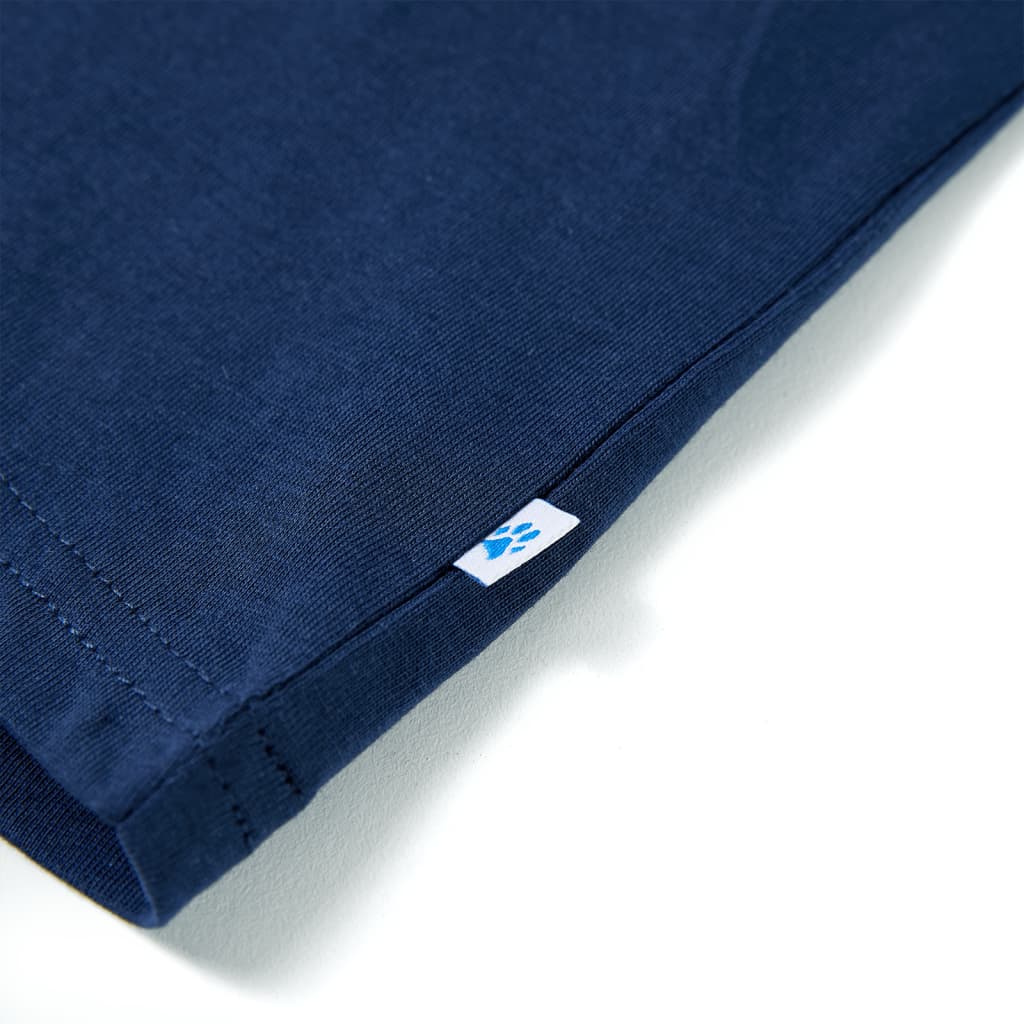 Kindershirt 116 blauw en marineblauw is nu te koop bij PeponiXL, paradijselijk wonen!