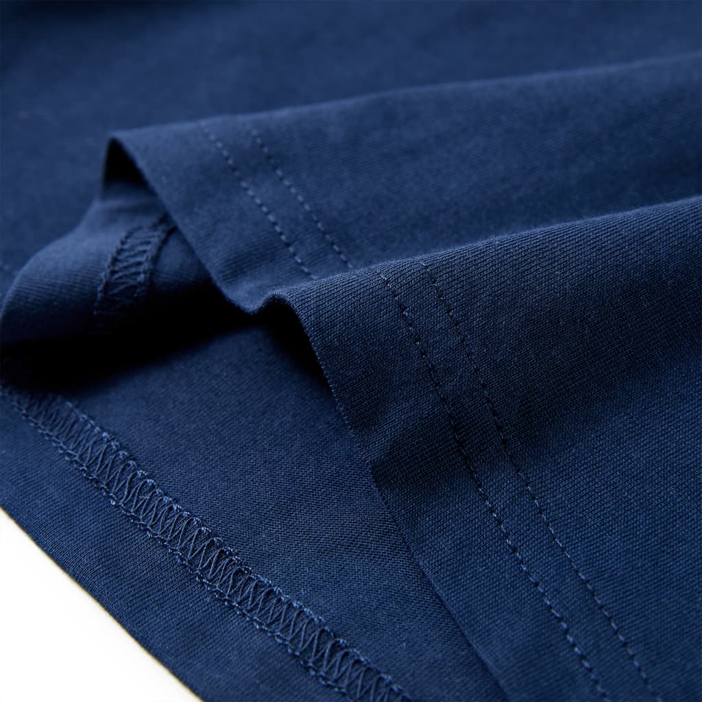 Kindershirt 116 blauw en marineblauw is nu te koop bij PeponiXL, paradijselijk wonen!