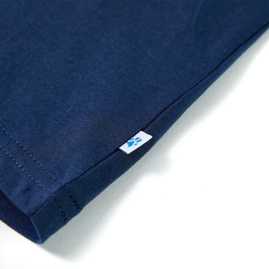 Kindershirt 128 blauw en marineblauw is nu te koop bij PeponiXL, paradijselijk wonen!