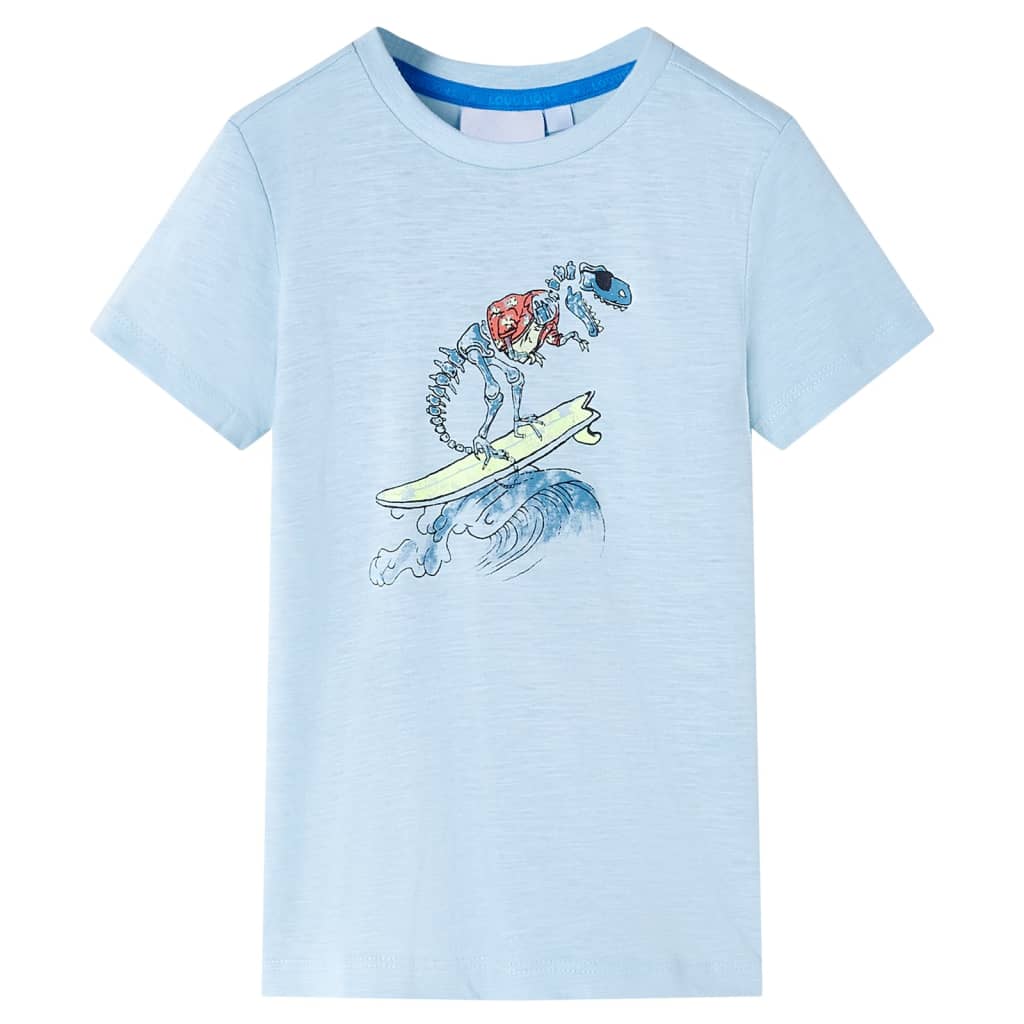 Kindershirt 128 lichtblauw is nu te koop bij PeponiXL, paradijselijk wonen!