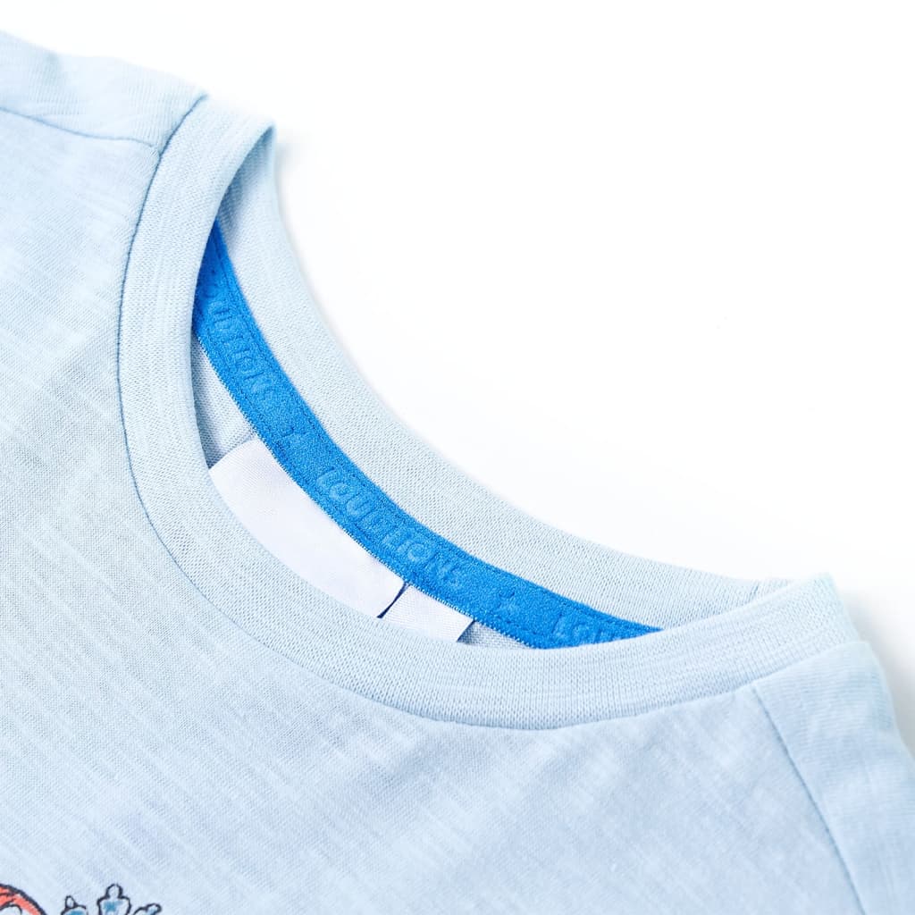 Kindershirt 128 lichtblauw is nu te koop bij PeponiXL, paradijselijk wonen!