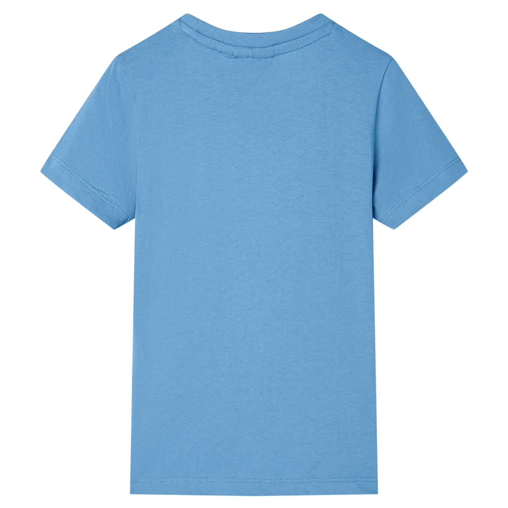 Kindershirt 116 middenblauw is nu te koop bij PeponiXL, paradijselijk wonen!