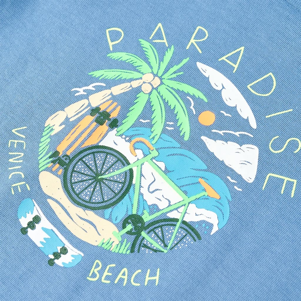 Kindershirt 116 middenblauw is nu te koop bij PeponiXL, paradijselijk wonen!