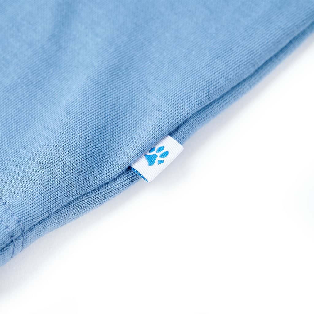 Kindershirt 116 middenblauw is nu te koop bij PeponiXL, paradijselijk wonen!