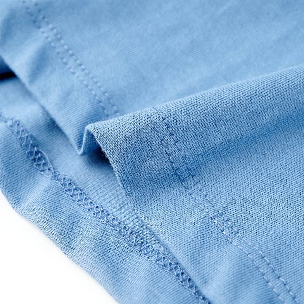 Kindershirt 116 middenblauw is nu te koop bij PeponiXL, paradijselijk wonen!