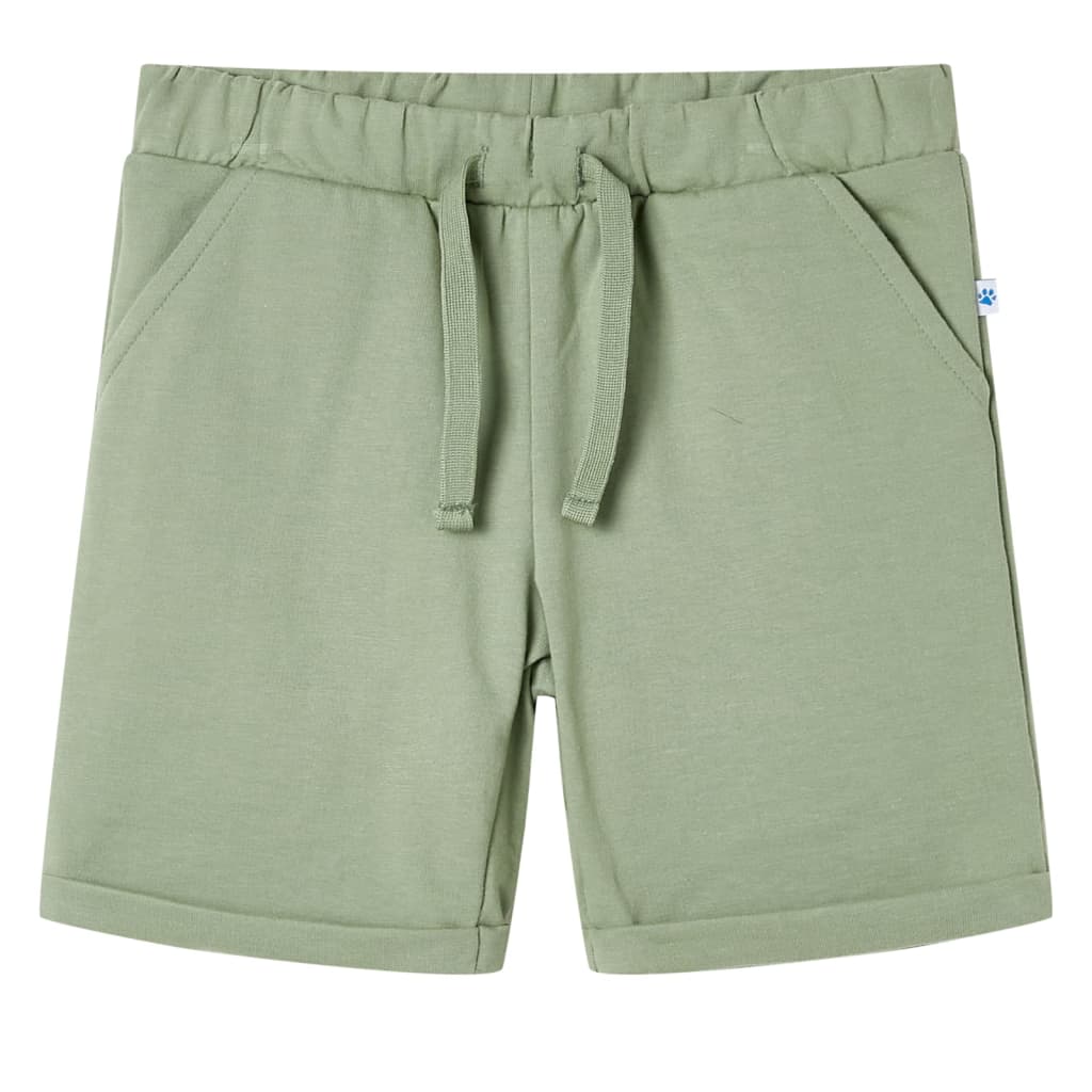 Kindershorts met trekkoord 92 lichtkaki is nu te koop bij PeponiXL, paradijselijk wonen!