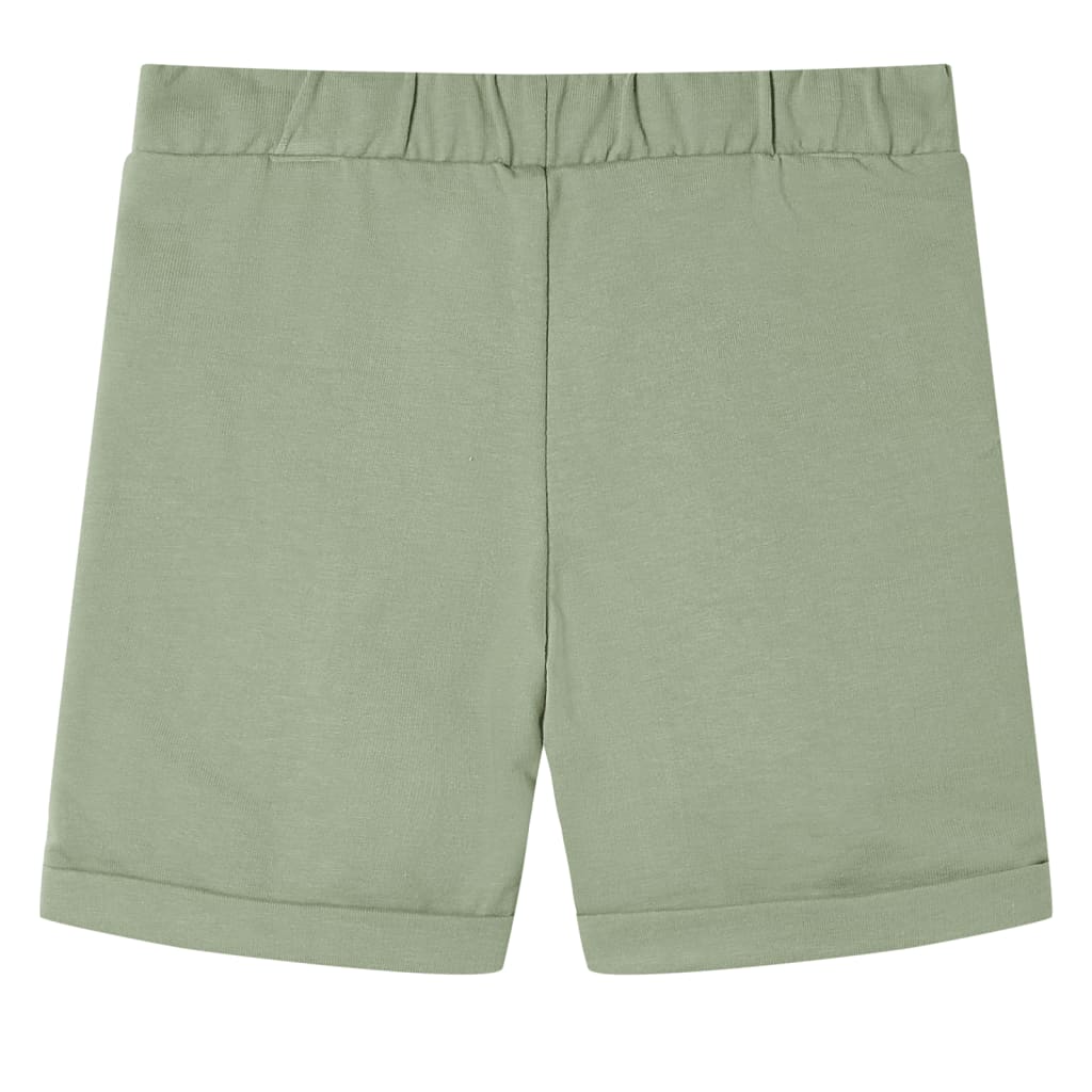 Kindershorts met trekkoord 92 lichtkaki is nu te koop bij PeponiXL, paradijselijk wonen!