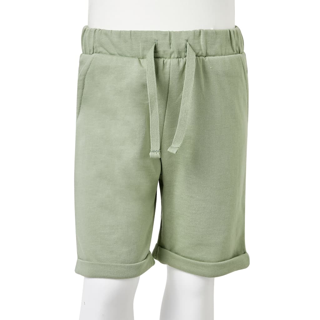 Kindershorts met trekkoord 92 lichtkaki is nu te koop bij PeponiXL, paradijselijk wonen!