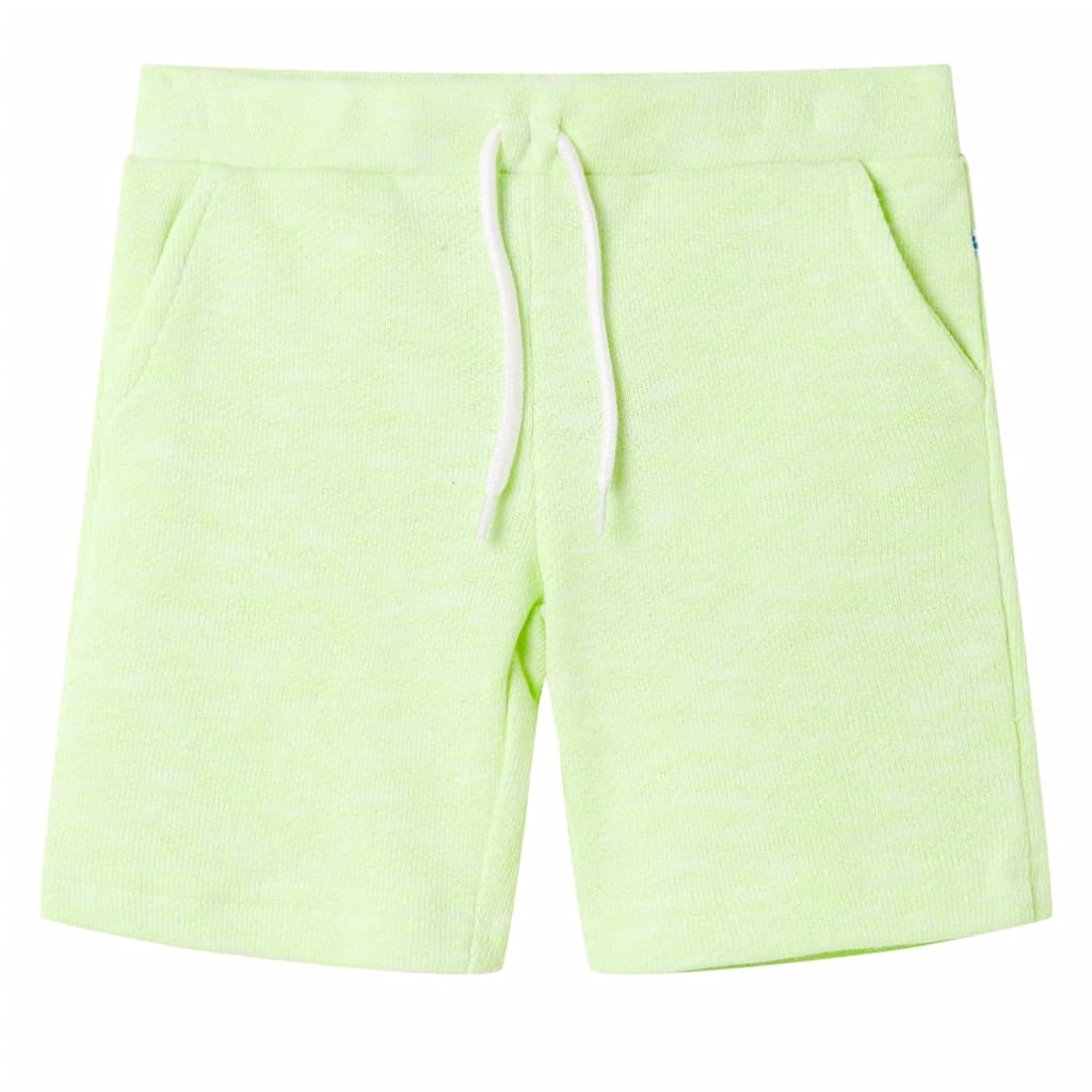 Kindershorts met trekkoord 140 neongeel is nu te koop bij PeponiXL, paradijselijk wonen!
