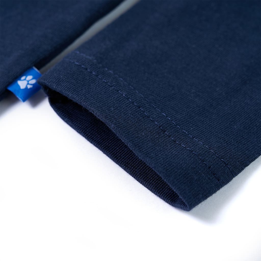 Kindershirt met lange mouwen 116 gemêleerd marineblauw is nu te koop bij PeponiXL, paradijselijk wonen!