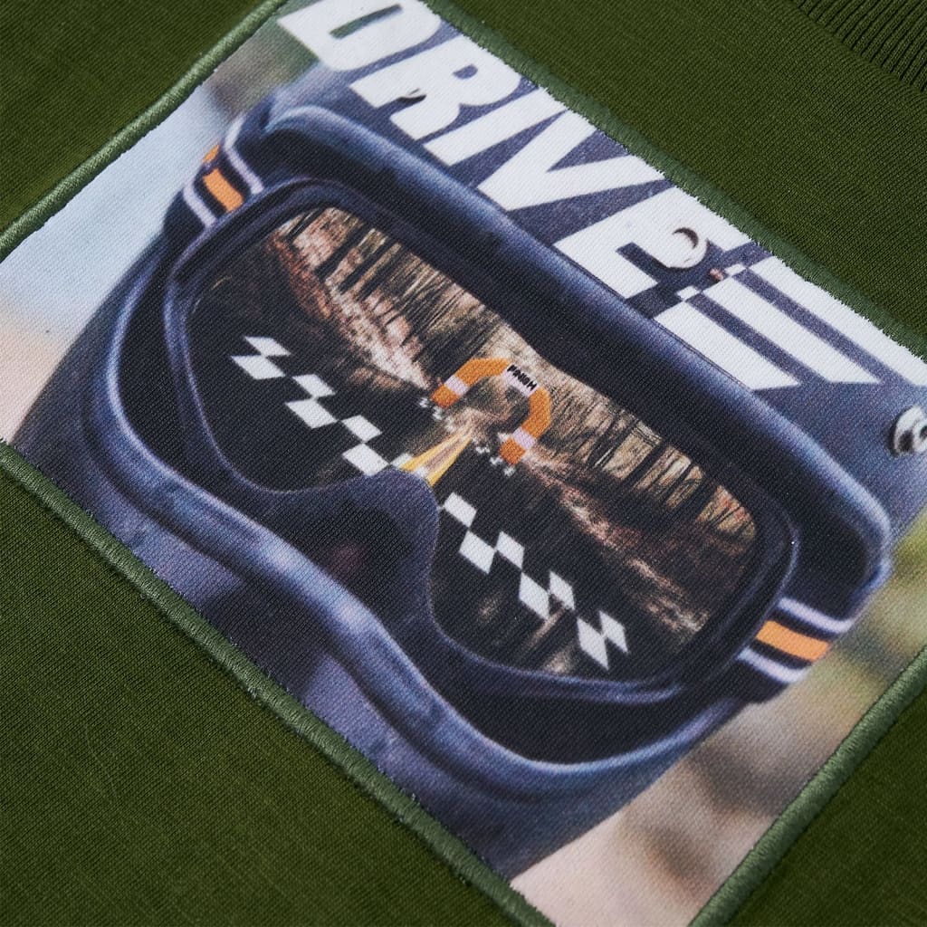 Kindershirt met lange mouwen 128 donkerkakikleurig is nu te koop bij PeponiXL, paradijselijk wonen!