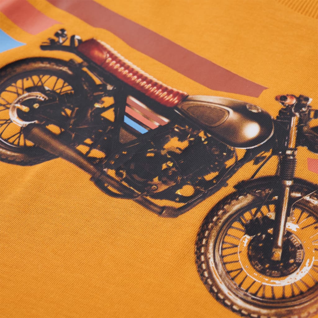 Kindershirt met lange mouwen 92 okerkleurig is nu te koop bij PeponiXL, paradijselijk wonen!