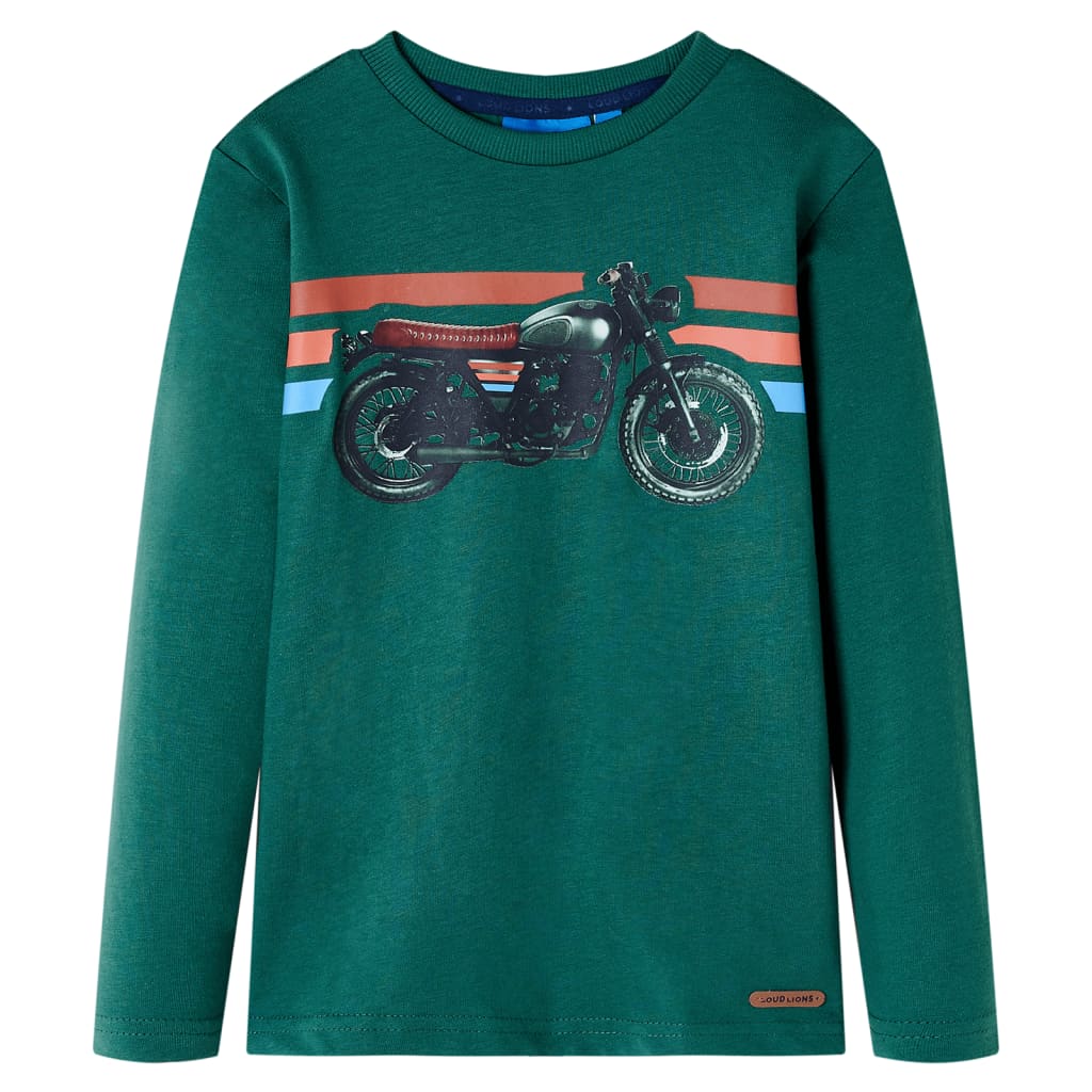 Kindershirt met lange mouwen 92 groen is nu te koop bij PeponiXL, paradijselijk wonen!