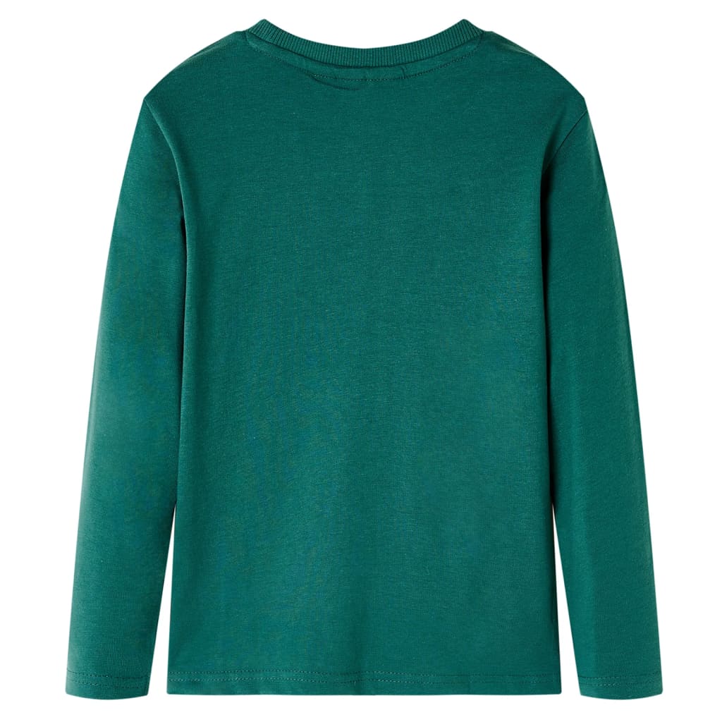 Kindershirt met lange mouwen 128 groen is nu te koop bij PeponiXL, paradijselijk wonen!