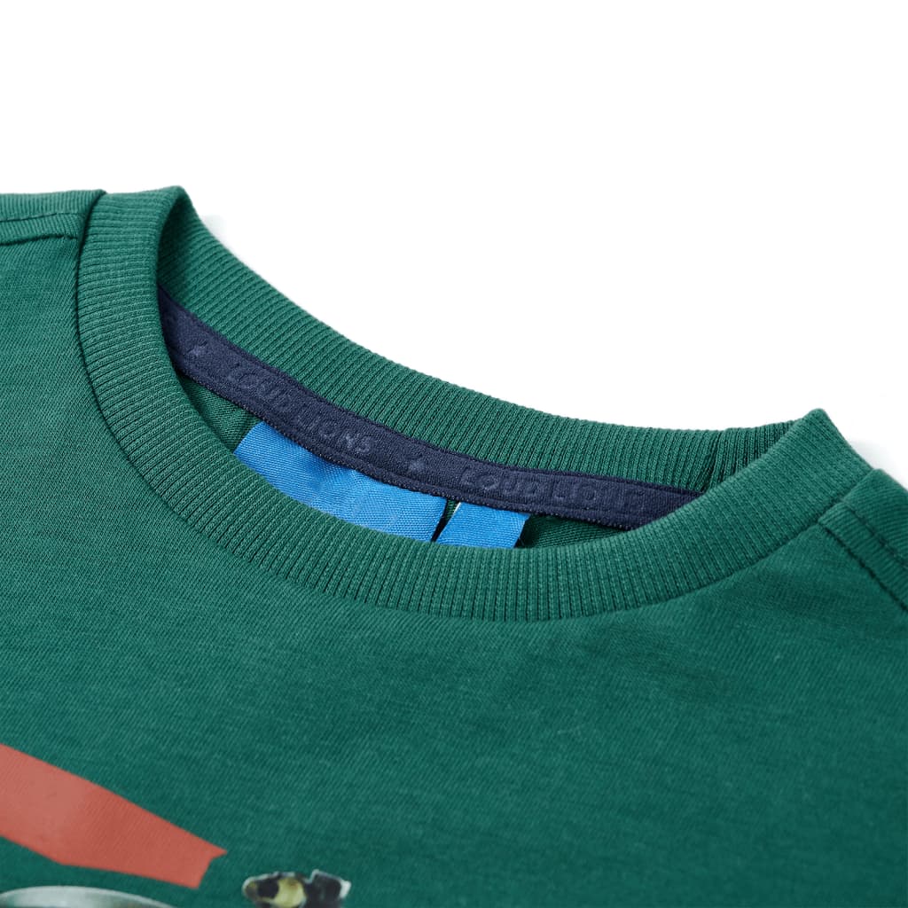 Kindershirt met lange mouwen 128 groen is nu te koop bij PeponiXL, paradijselijk wonen!
