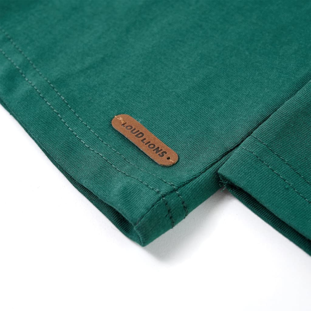 Kindershirt met lange mouwen 128 groen is nu te koop bij PeponiXL, paradijselijk wonen!
