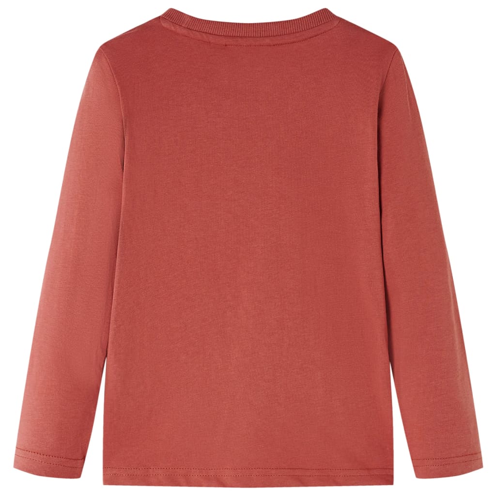 Kindershirt met lange mouwen 104 hennakleurig is nu te koop bij PeponiXL, paradijselijk wonen!