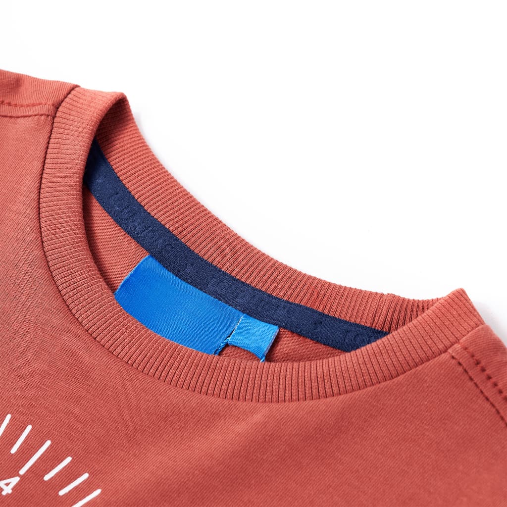 Kindershirt met lange mouwen 104 hennakleurig is nu te koop bij PeponiXL, paradijselijk wonen!