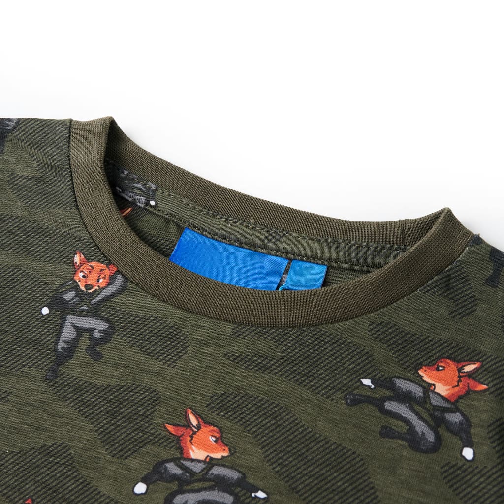 Kinderpyjama met lange mouwen 92 kakikleurig is nu te koop bij PeponiXL, paradijselijk wonen!