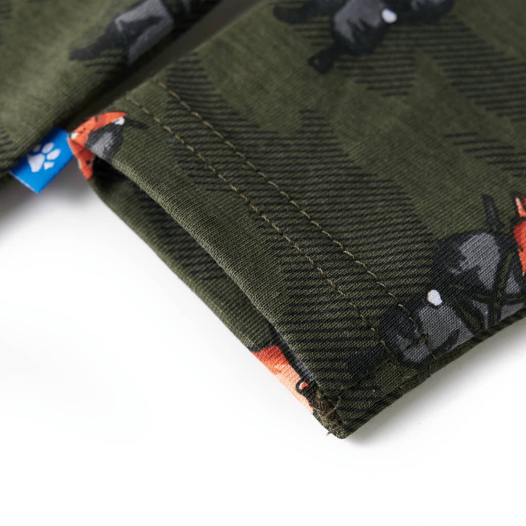 Kinderpyjama met lange mouwen 92 kakikleurig is nu te koop bij PeponiXL, paradijselijk wonen!