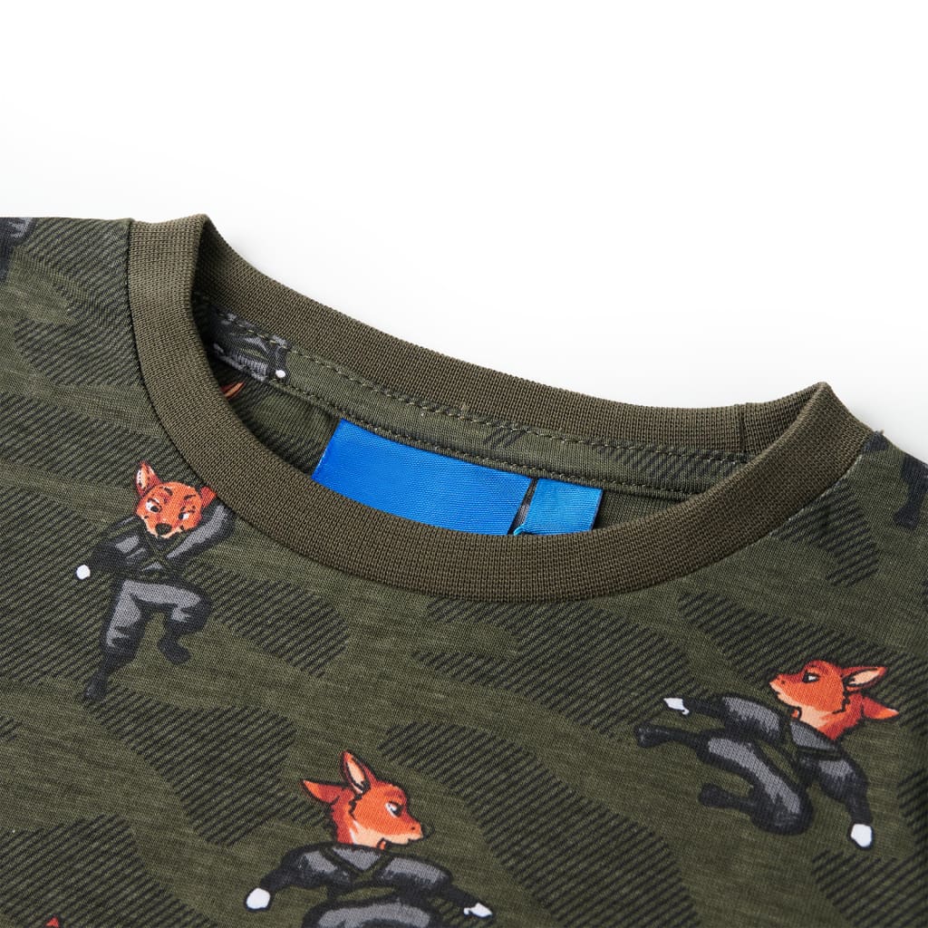 Kinderpyjama met lange mouwen 128 kakikleurig is nu te koop bij PeponiXL, paradijselijk wonen!