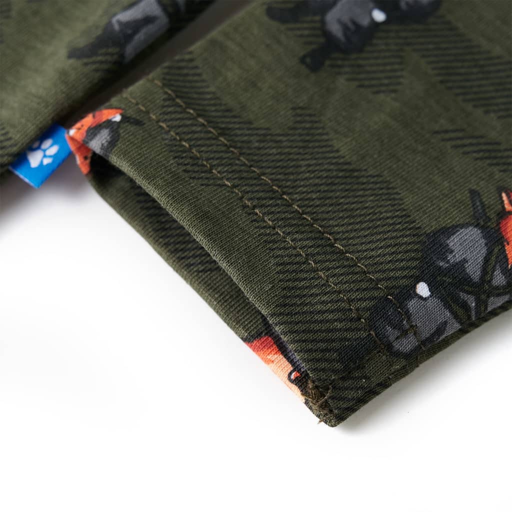 Kinderpyjama met lange mouwen 128 kakikleurig is nu te koop bij PeponiXL, paradijselijk wonen!