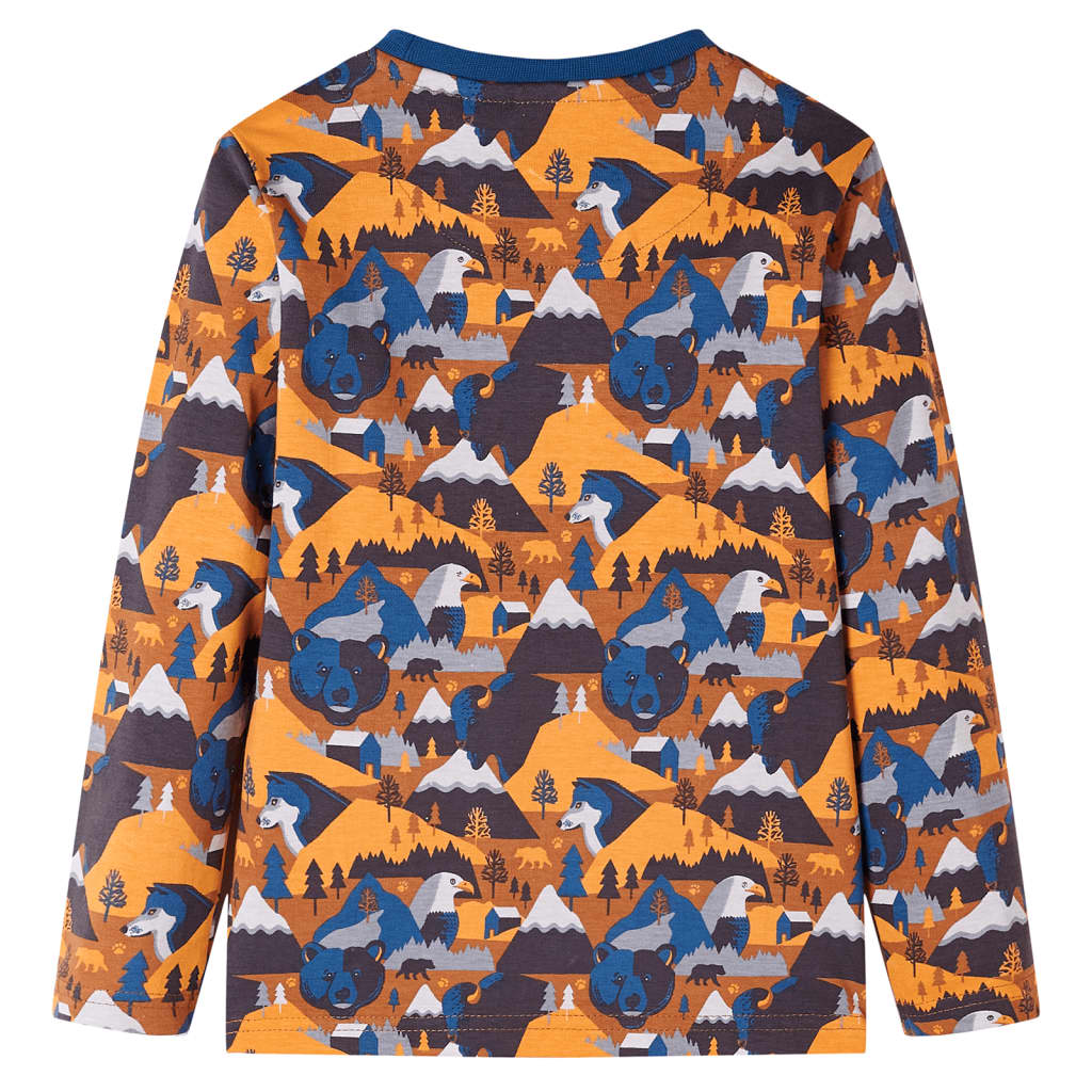 Kinderpyjama met lange mouwen 92 cognackleurig is nu te koop bij PeponiXL, paradijselijk wonen!