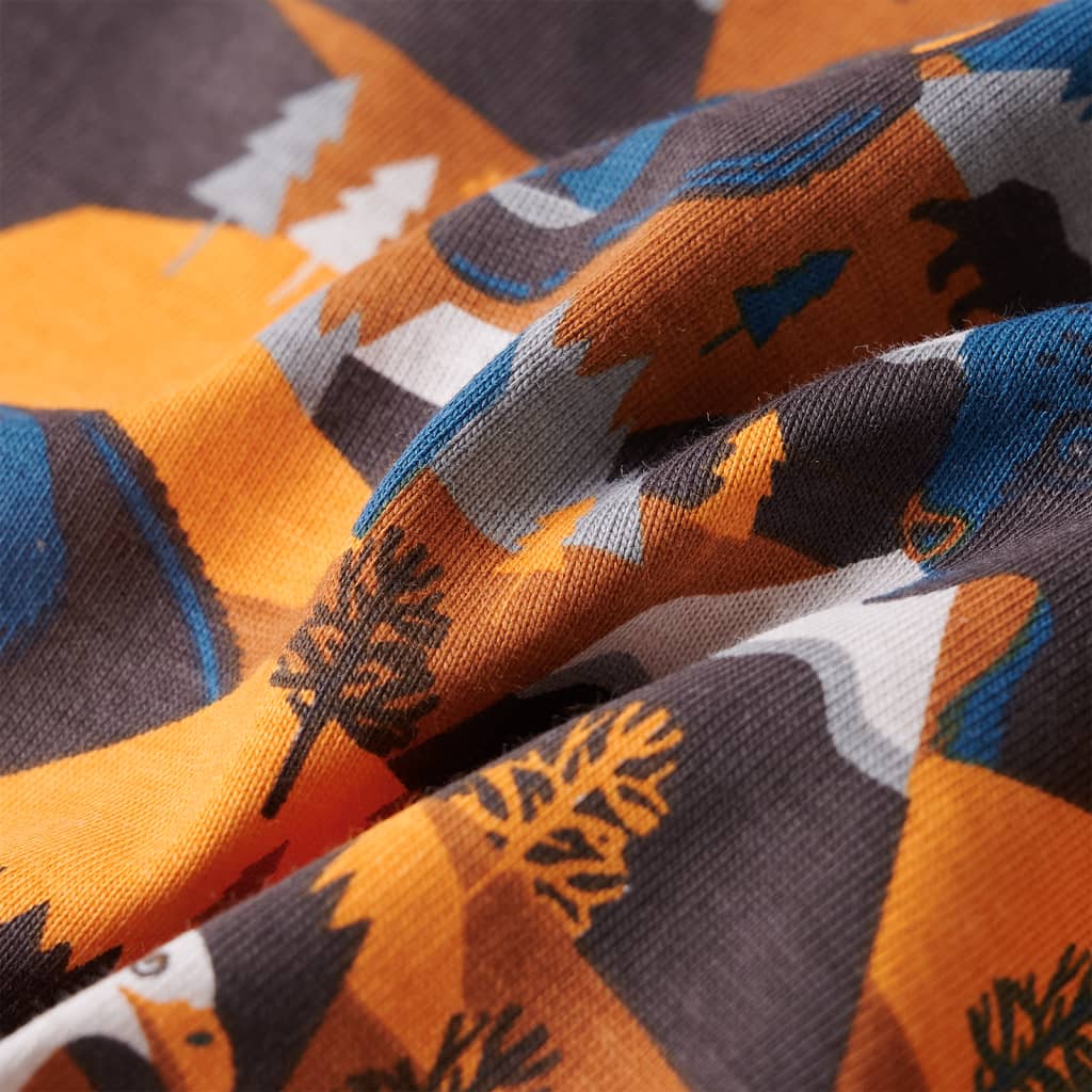 Kinderpyjama met lange mouwen 104 cognackleurig is nu te koop bij PeponiXL, paradijselijk wonen!