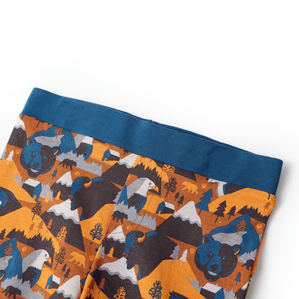 Kinderpyjama met lange mouwen 128 cognackleurig is nu te koop bij PeponiXL, paradijselijk wonen!