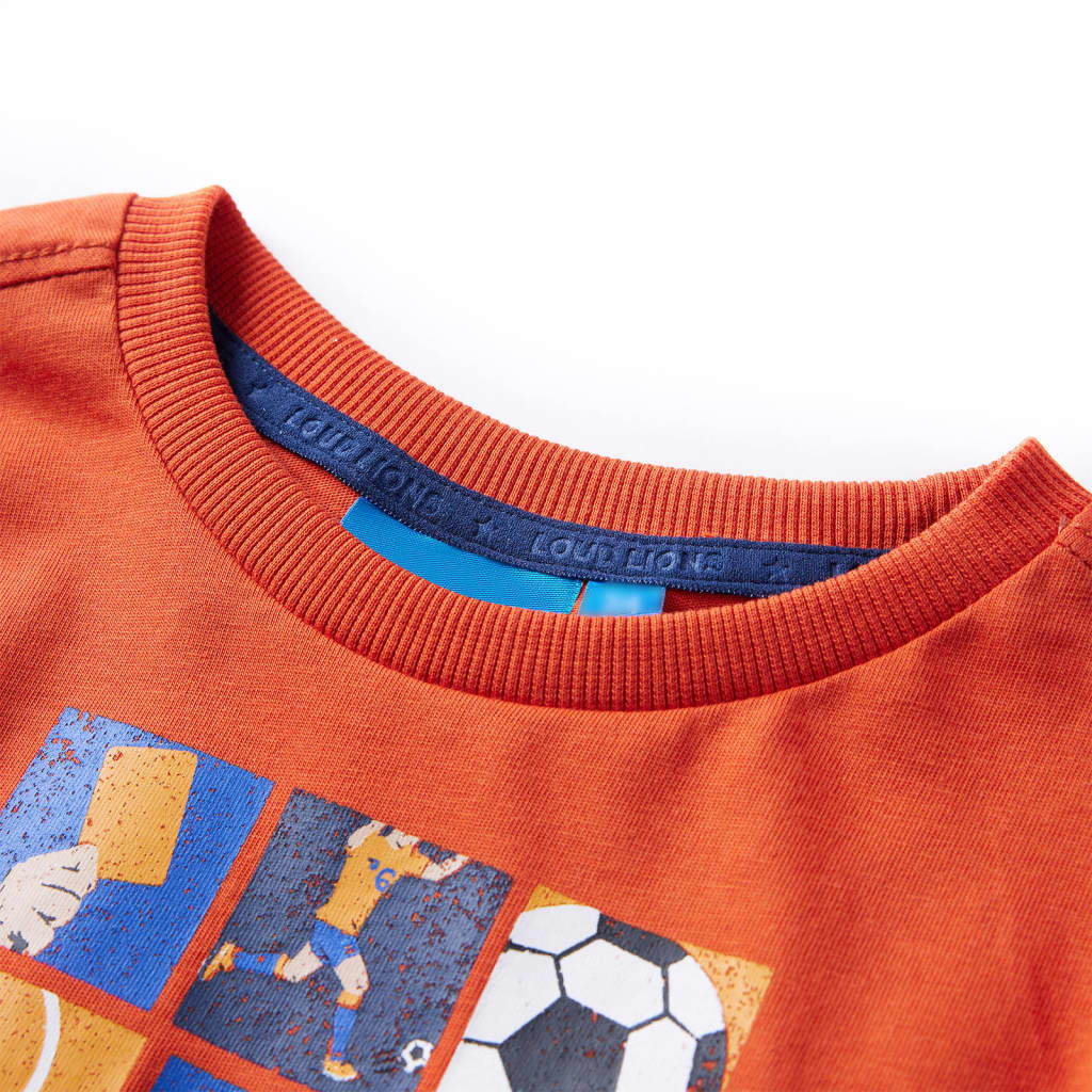 Kindershirt met lange mouwen 128 oranje is nu te koop bij PeponiXL, paradijselijk wonen!