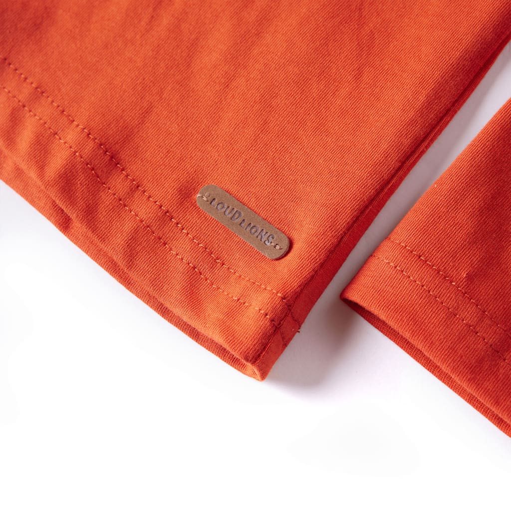 Kindershirt met lange mouwen 128 oranje is nu te koop bij PeponiXL, paradijselijk wonen!