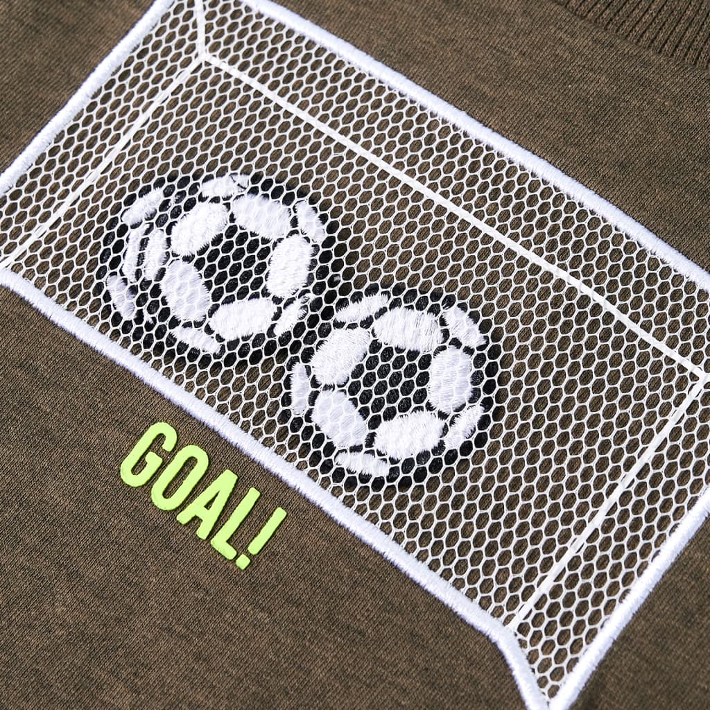 Kindershirt met lange mouwen 128 gemêleerd kakikleur is nu te koop bij PeponiXL, paradijselijk wonen!