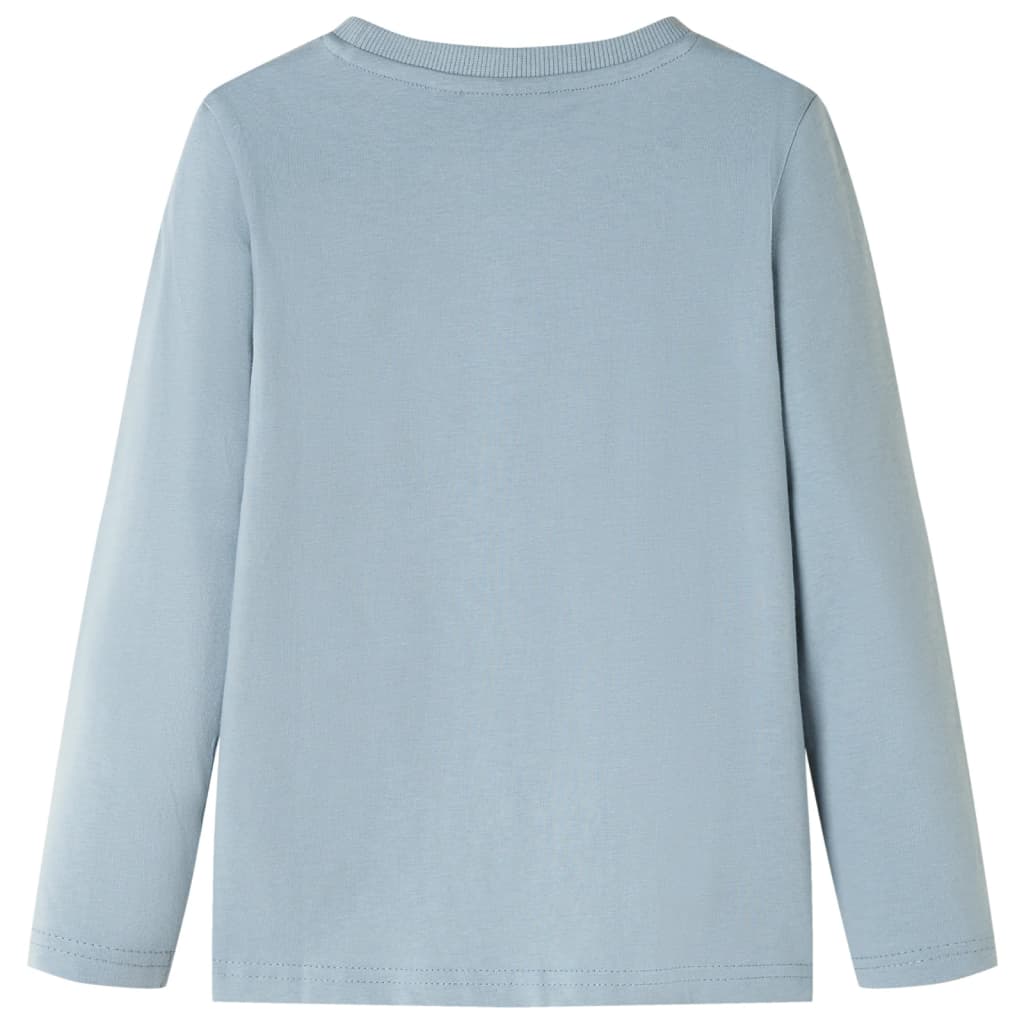 Kindershirt met lange mouwen 128 lichtblauw is nu te koop bij PeponiXL, paradijselijk wonen!