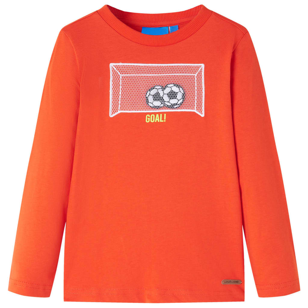 Kindershirt met lange mouwen 116 feloranje is nu te koop bij PeponiXL, paradijselijk wonen!