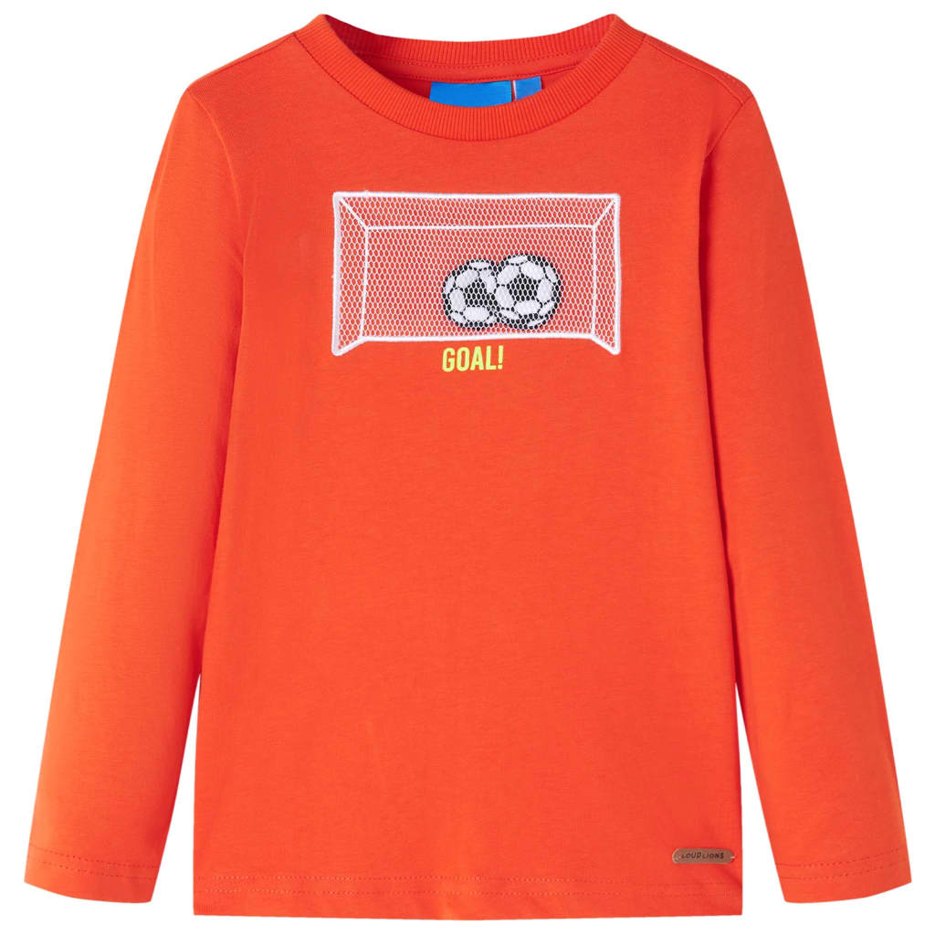 Kindershirt met lange mouwen 128 feloranje is nu te koop bij PeponiXL, paradijselijk wonen!