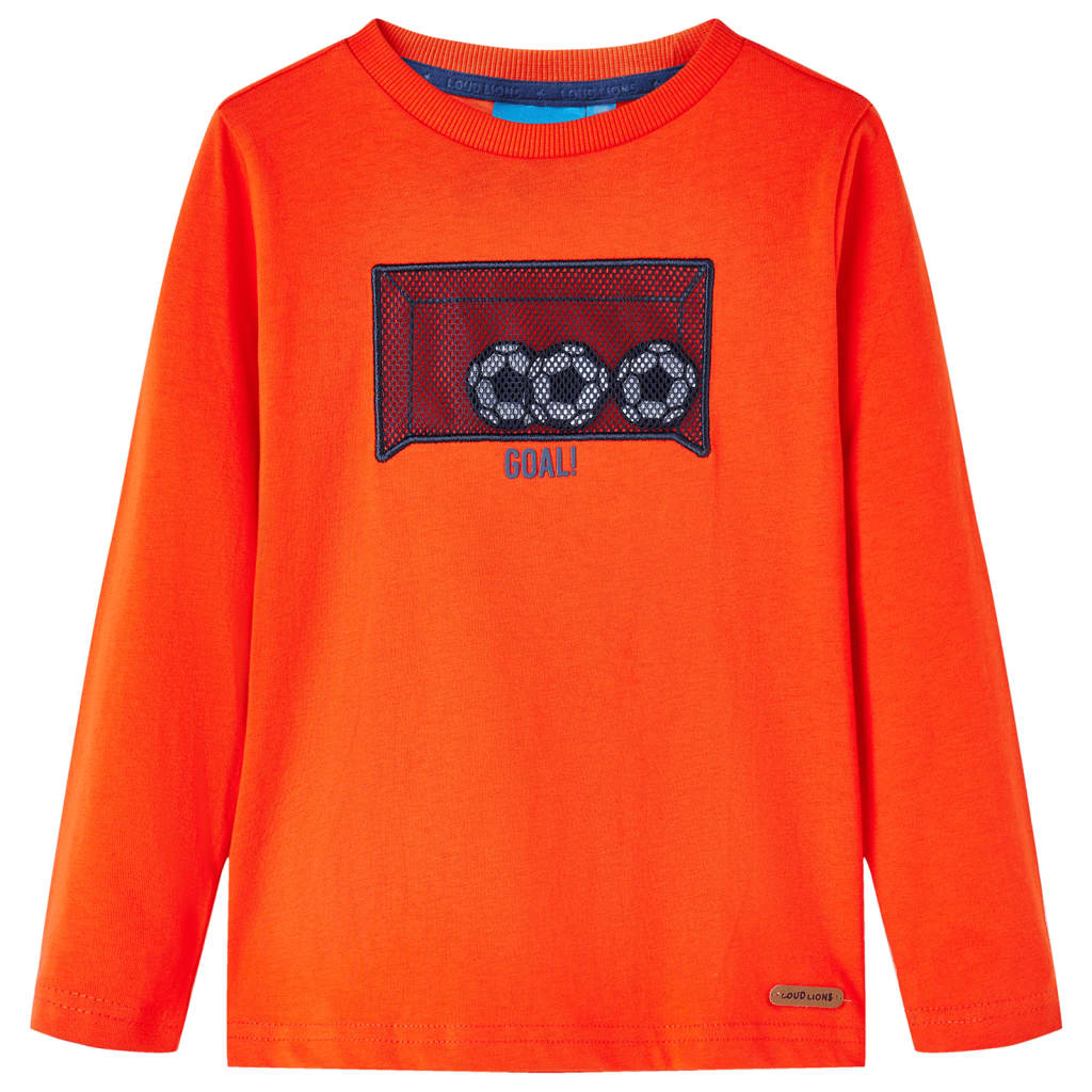 Kindershirt met lange mouwen 116 feloranje is nu te koop bij PeponiXL, paradijselijk wonen!