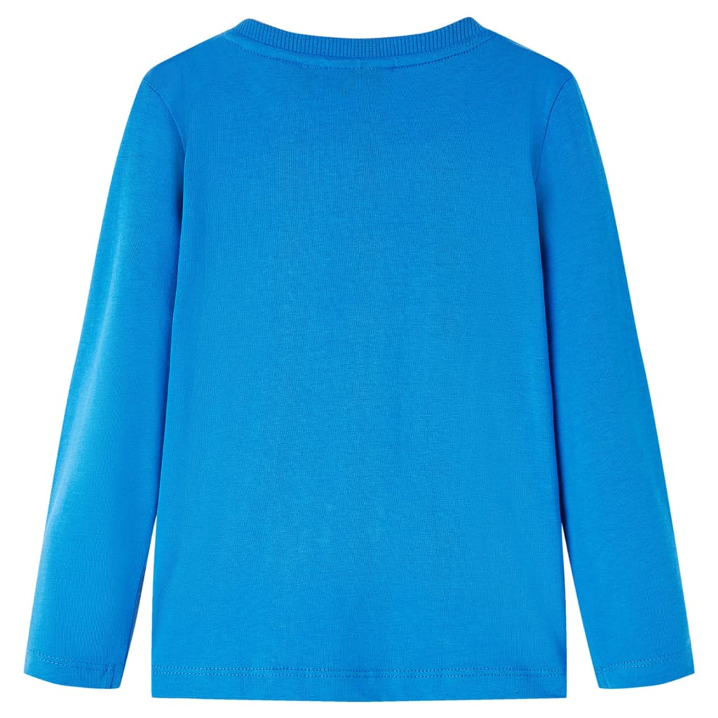 Kindershirt met lange mouwen 116 kobaltblauw is nu te koop bij PeponiXL, paradijselijk wonen!
