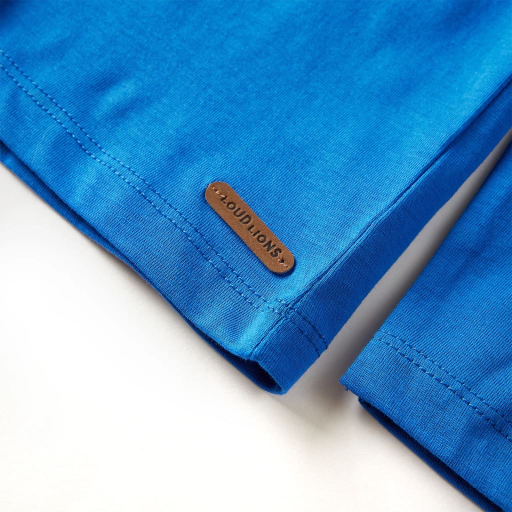 Kindershirt met lange mouwen 116 kobaltblauw is nu te koop bij PeponiXL, paradijselijk wonen!