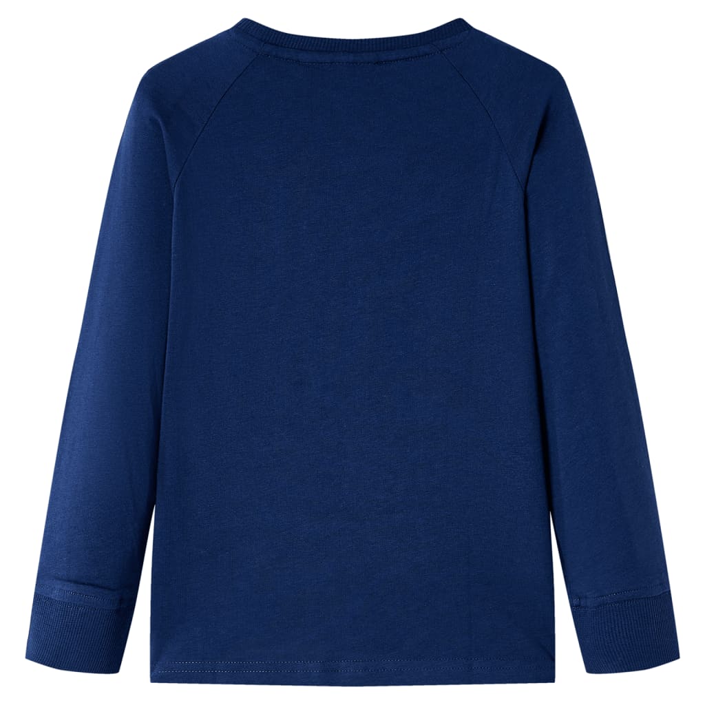 Kindershirt met lange mouwen 116 marineblauw is nu te koop bij PeponiXL, paradijselijk wonen!