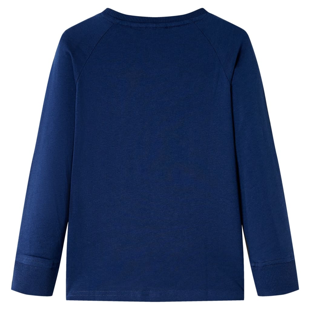 Kindershirt met lange mouwen 128 marineblauw is nu te koop bij PeponiXL, paradijselijk wonen!