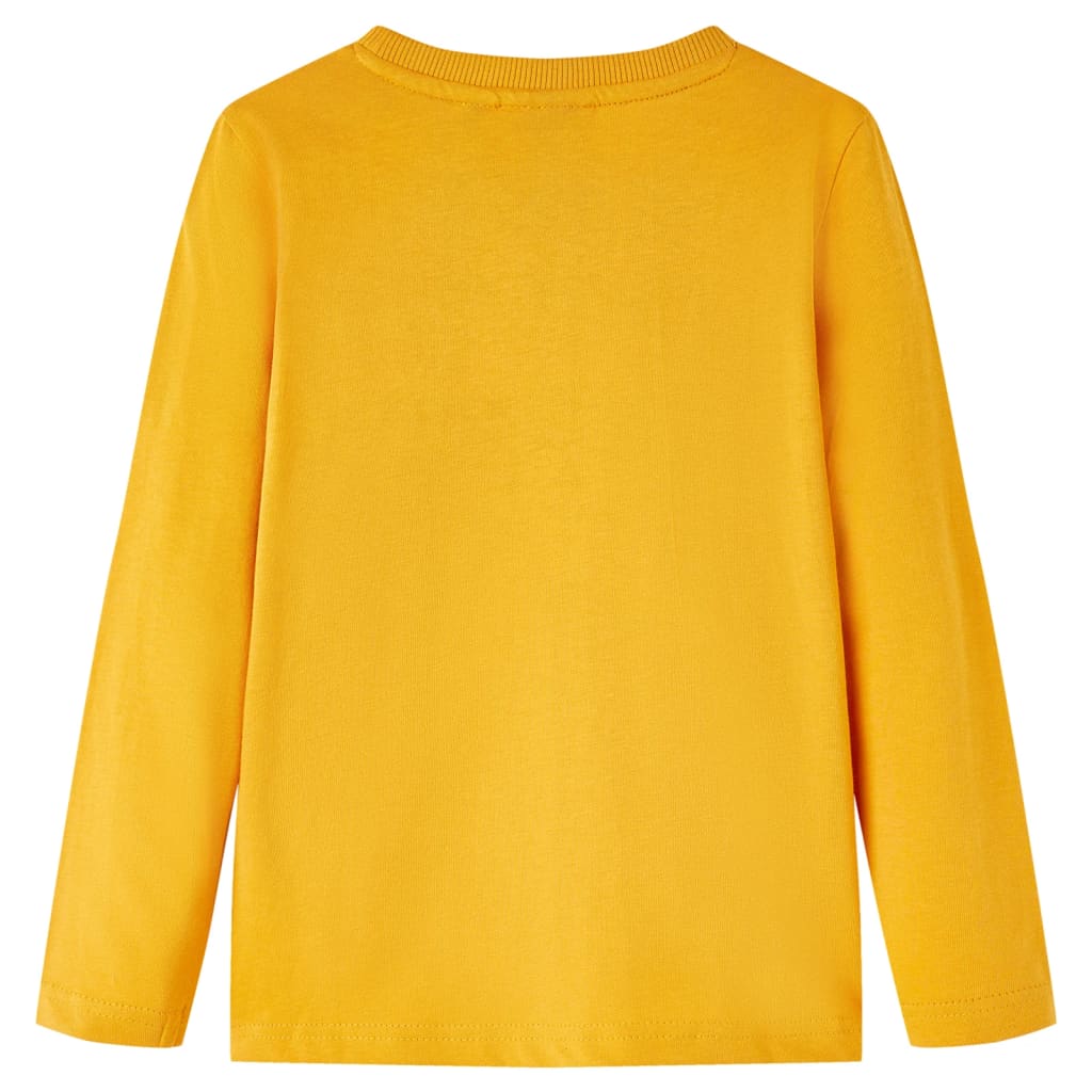 Kindershirt met lange mouwen 128 okerkleurig is nu te koop bij PeponiXL, paradijselijk wonen!