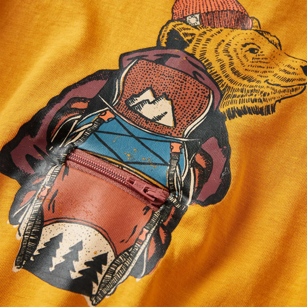 Kindershirt met lange mouwen 128 okerkleurig is nu te koop bij PeponiXL, paradijselijk wonen!