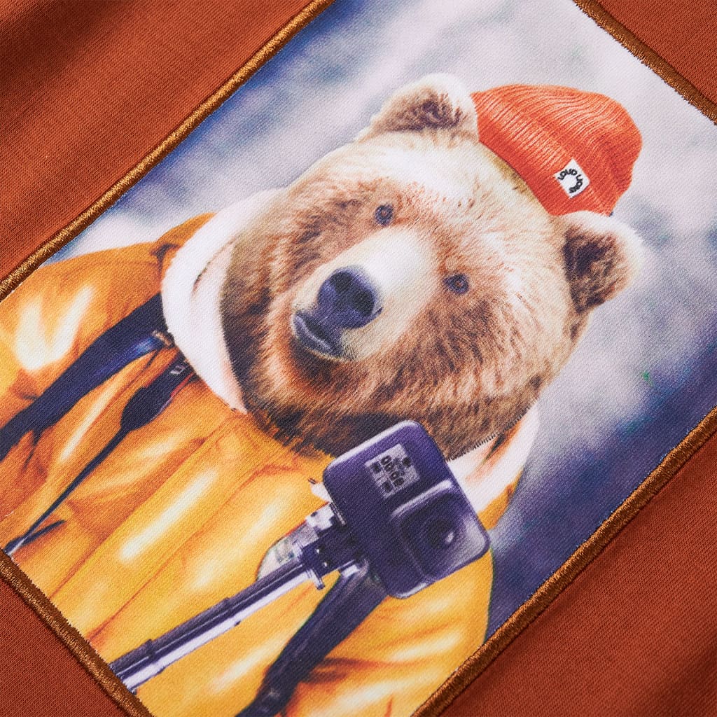 Kindershirt met lange mouwen 128 oranjebruin is nu te koop bij PeponiXL, paradijselijk wonen!