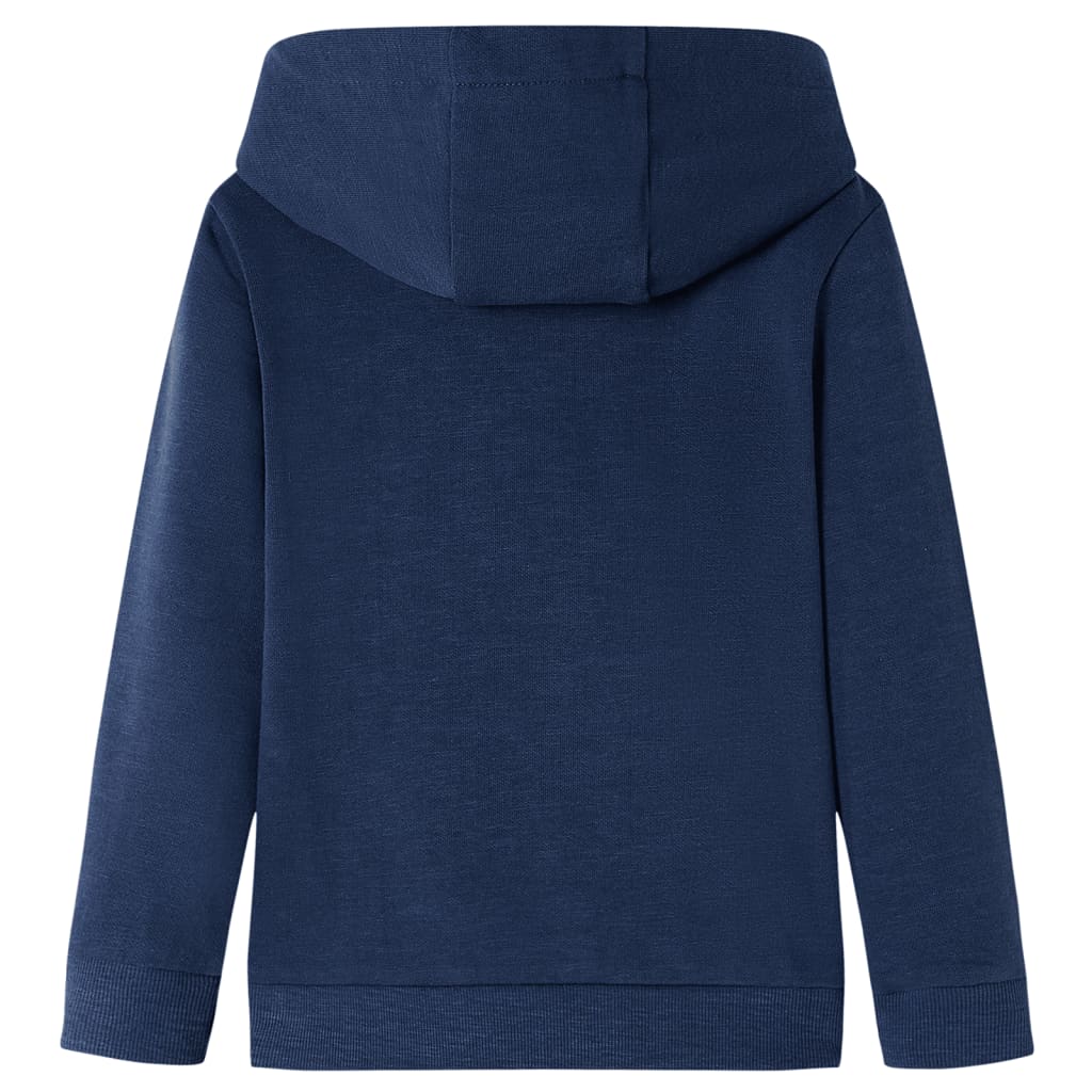Kindertrui met capuchon 116 gemêleerd marineblauw en oranje is nu te koop bij PeponiXL, paradijselijk wonen!