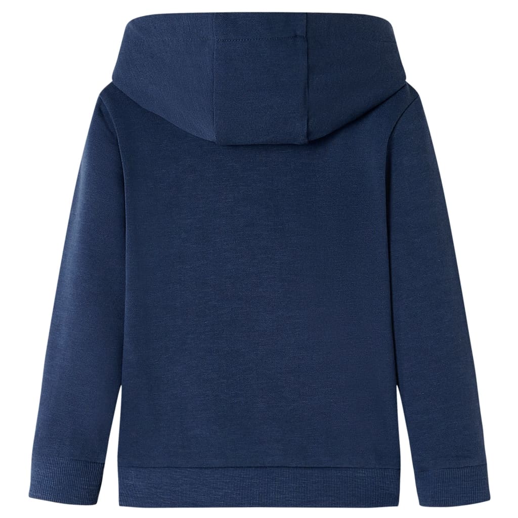 Kindertrui met capuchon 140 gemêleerd marineblauw en oranje is nu te koop bij PeponiXL, paradijselijk wonen!