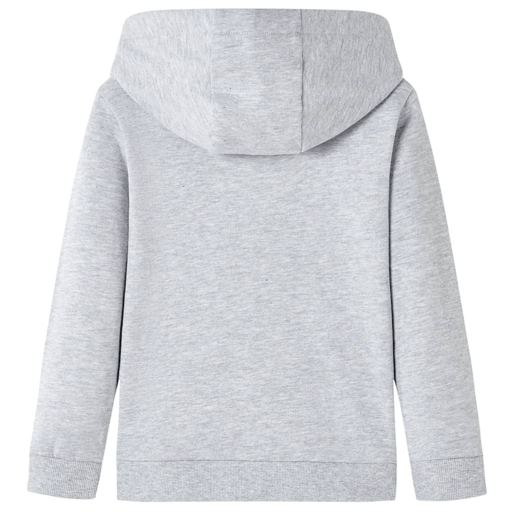 Kindertrui met capuchon 92 gemêleerd grijs en oranje is nu te koop bij PeponiXL, paradijselijk wonen!
