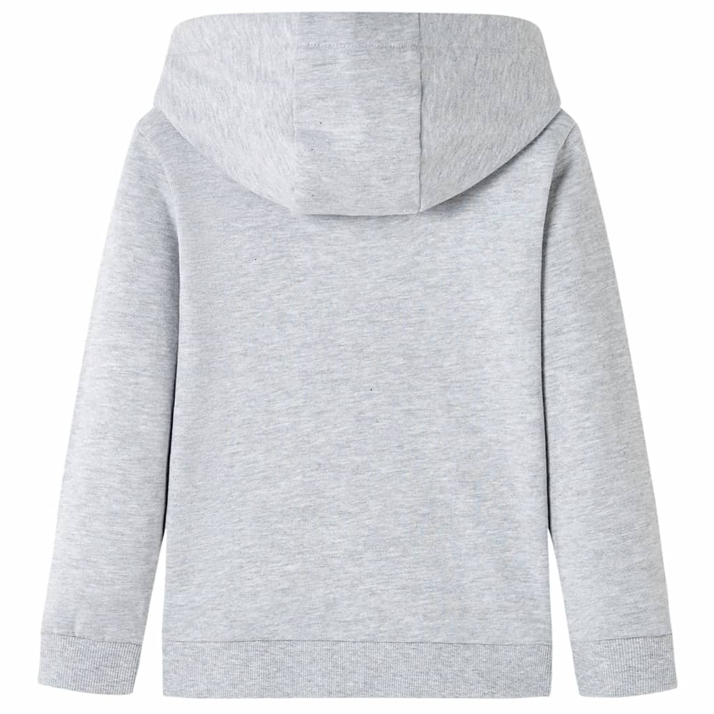 Kindertrui met capuchon 128 gemêleerd grijs en oranje is nu te koop bij PeponiXL, paradijselijk wonen!