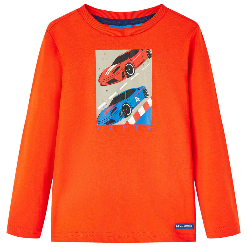Kindershirt met lange mouwen 104 felroranje is nu te koop bij PeponiXL, paradijselijk wonen!