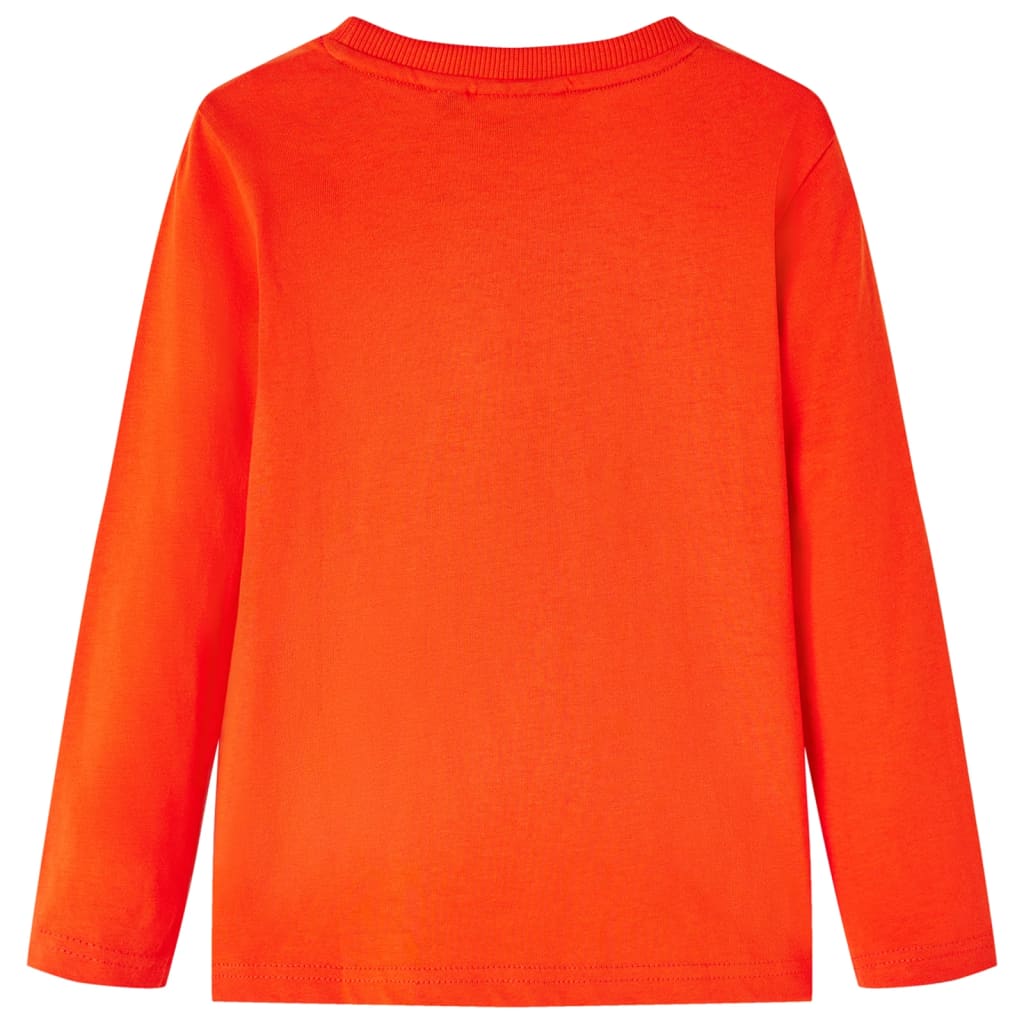 Kindershirt met lange mouwen 128 felroranje is nu te koop bij PeponiXL, paradijselijk wonen!