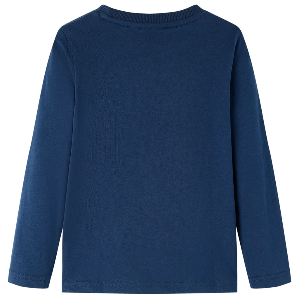 Kindershirt met lange mouwen 116 marineblauw is nu te koop bij PeponiXL, paradijselijk wonen!